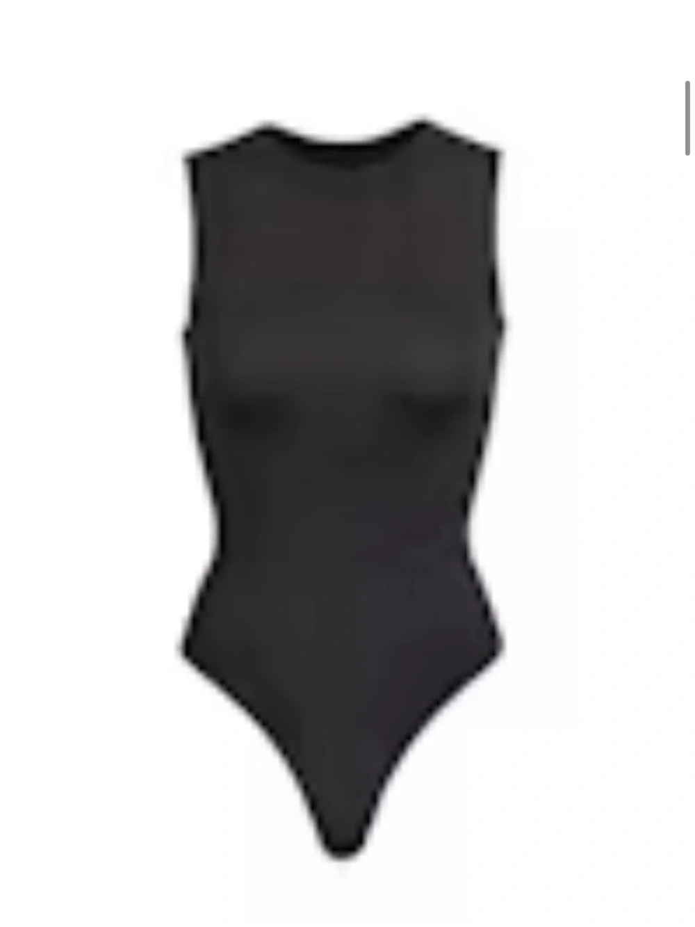 NWT SKIMS Black Essential Sleeveless Crewneck Bodysuit - Size Large
